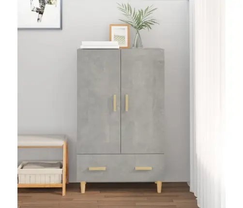 Komoda, Betono Pilkos Spalvos, 70X31X115cm Apdirbta Mediena