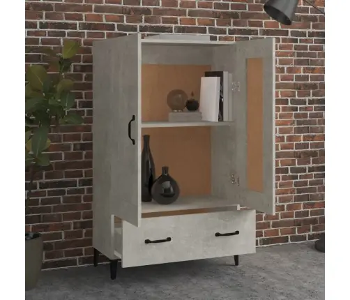 Komoda, Betono Pilkos Spalvos, 70X31X115cm Apdirbta Mediena