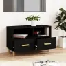 Tv Skapītis, Melns, 80X36X50 Cm, Inženierijas Koks Vidaxl