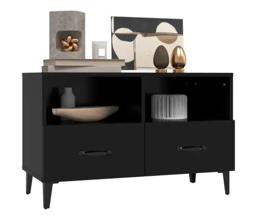 Tv Skapītis, Melns, 80X36X50 Cm, Inženierijas Koks Vidaxl