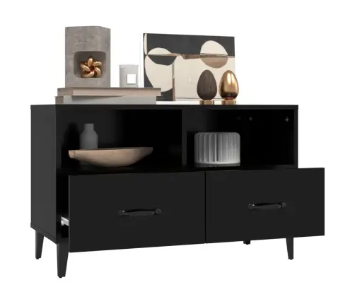 Tv Skapītis, Melns, 80X36X50 Cm, Inženierijas Koks Vidaxl