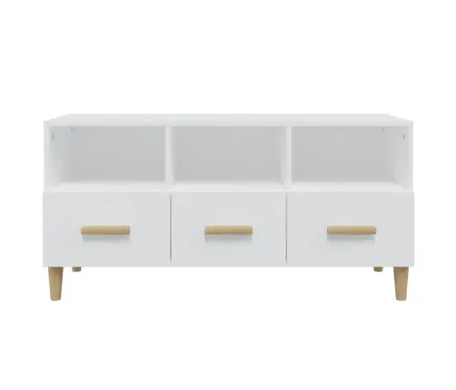 Tv Skapītis, Balts, 102X36X50 Cm, Inženierijas Koks Vidaxl