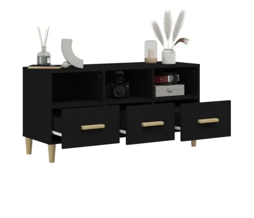 Tv Skapītis, Melns, 102X36X50 Cm, Inženierijas Koks Vidaxl Tv Skapītis, Melns, 102X36X50 Cm, Inženierijas Koks Vidaxl