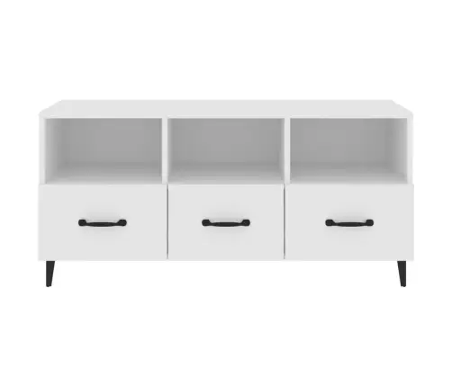 Televizoriaus Spintelė, Balta, 102X35X50cm Apdirbta Mediena