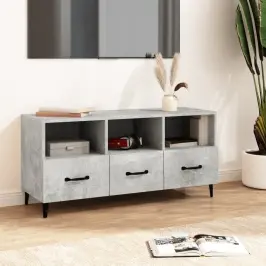 Tv Skapītis, Betona Pelēks, 102X35X50 Cm, Inženierijas Koks Vidaxl