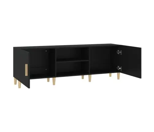 Tv Skapītis, Melns, 150X30X50 Cm, Inženierijas Koks Vidaxl
