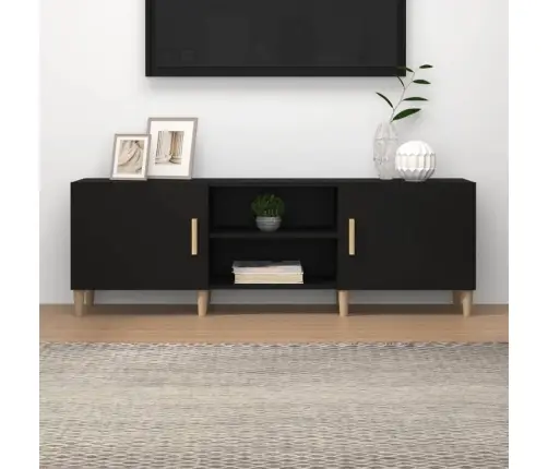 Tv Skapītis, Melns, 150X30X50 Cm, Inženierijas Koks Vidaxl