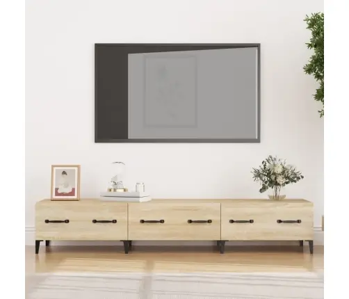 Televizoriaus Spintelė, Ąžuolo, 150X34,5X30cm Apdirbta Mediena