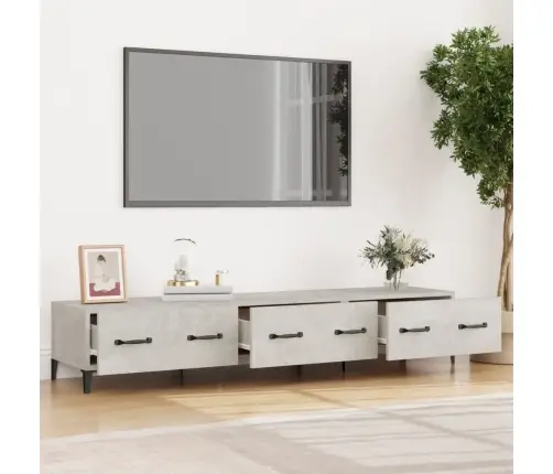 Tv Skapītis, Betona Pelēks, 150X34,5X30 Cm, Inženierijas Koks Vidaxl