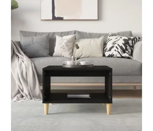 Kafijas Galdiņš, Melns, 60X50X40 Cm, Inženierijas Koks Vidaxl