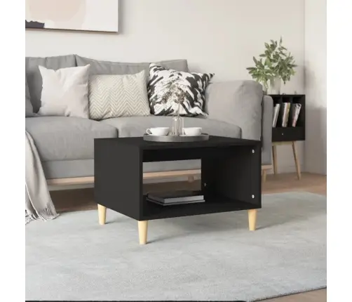 Kafijas Galdiņš, Melns, 60X50X40 Cm, Inženierijas Koks Vidaxl