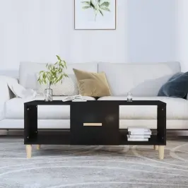 Kafijas Galdiņš, Melns, 102X50X40 Cm, Inženierijas Koks Vidaxl
