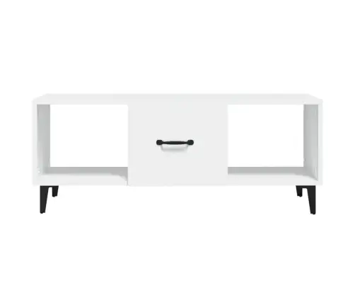 Kohvilaud, Valge, 102 X 50 X 40 cm Tehispuit