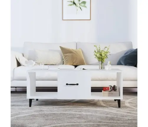 Kohvilaud, Valge, 102 X 50 X 40 cm Tehispuit