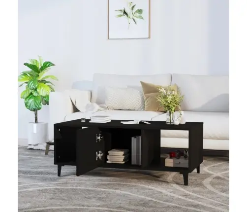 Kafijas Galdiņš, Melns, 102X50X40 Cm, Inženierijas Koks Vidaxl