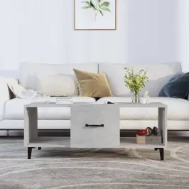 Kafijas Galdiņš, Betona Pelēks, 102X50X40 Cm, Inženierijas Koks Vidaxl