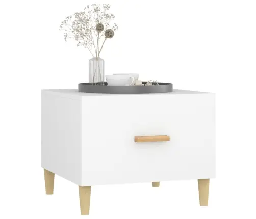 Kafijas Galdiņi, 2 Gab., Balti, 50X50X40 Cm, Inženierijas Koks Vidaxl
