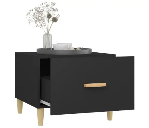 Kafijas Galdiņš, Melns, 50X50X40 Cm, Inženierijas Koks Vidaxl