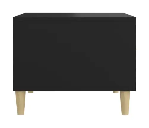 Kafijas Galdiņš, Melns, 50X50X40 Cm, Inženierijas Koks Vidaxl