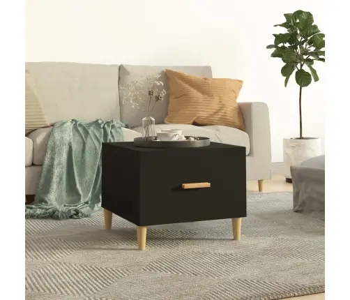 Kafijas Galdiņš, Melns, 50X50X40 Cm, Inženierijas Koks Vidaxl