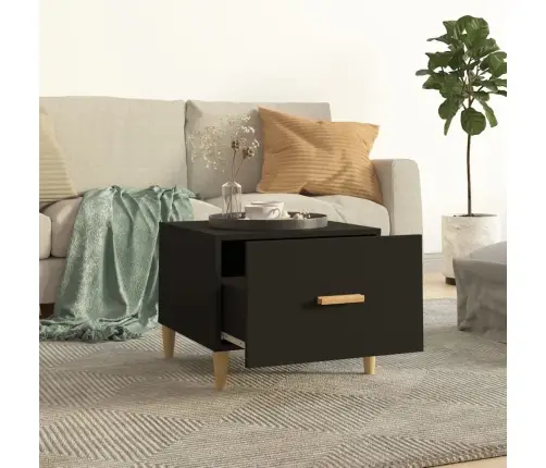 Kafijas Galdiņi, 2 Gab., Melni, 50X50X40 Cm, Inženierijas Koks Vidaxl