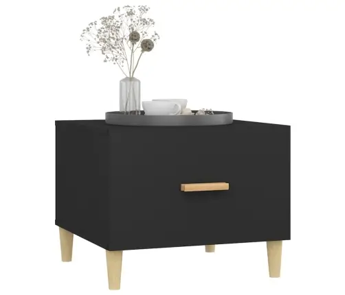 Kafijas Galdiņi, 2 Gab., Melni, 50X50X40 Cm, Inženierijas Koks Vidaxl