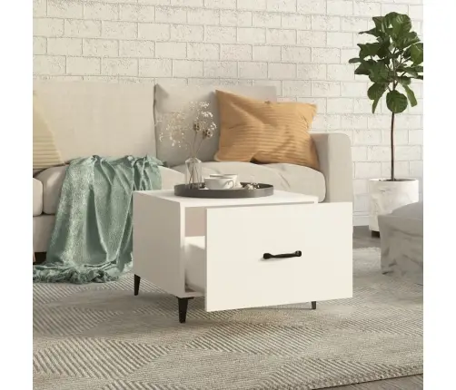 Kohvilaud Metalljalgadega, 2 Tk, Valge, 50 X 50 X 40 Cm