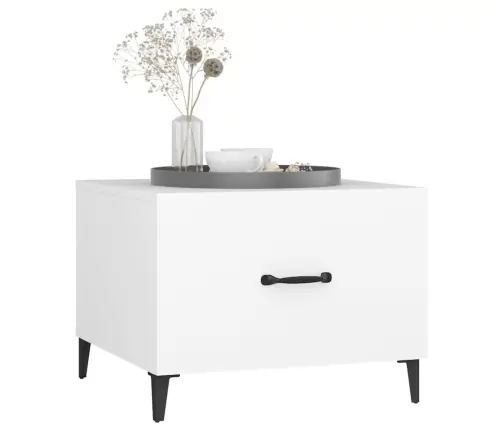 Kohvilaud Metalljalgadega, 2 Tk, Valge, 50 X 50 X 40 Cm