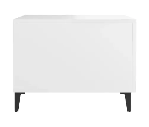 Kohvilaud Metalljalgadega, 2 Tk, Valge, 50 X 50 X 40 Cm