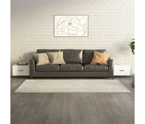 Kohvilaud Metalljalgadega, 2 Tk, Valge, 50 X 50 X 40 Cm