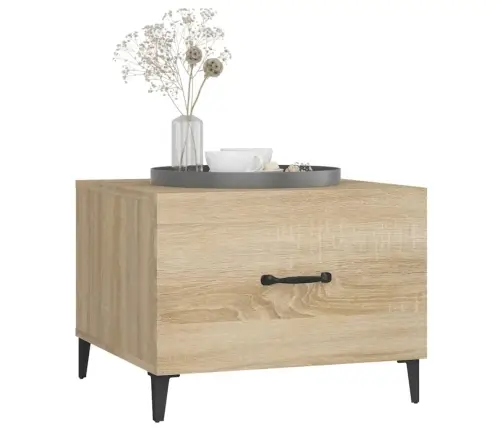 Kavos Staliukai Su Kojelėmis, 2Vnt., Ąžuolo, 50X50X40Cm Kavos Staliukai Su Kojelėmis, 2Vnt., Ąžuolo, 50X50X40Cm