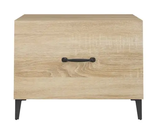 Kavos Staliukai Su Kojelėmis, 2Vnt., Ąžuolo, 50X50X40Cm Kavos Staliukai Su Kojelėmis, 2Vnt., Ąžuolo, 50X50X40Cm