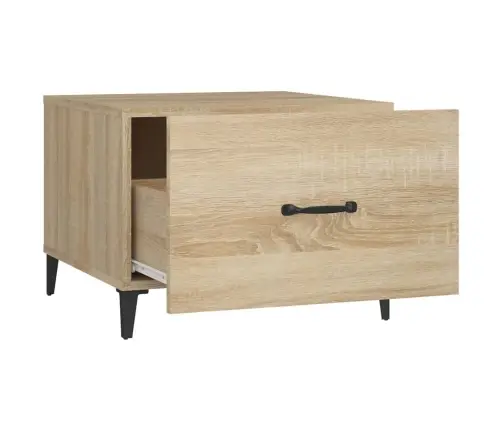 Kavos Staliukai Su Kojelėmis, 2Vnt., Ąžuolo, 50X50X40Cm Kavos Staliukai Su Kojelėmis, 2Vnt., Ąžuolo, 50X50X40Cm