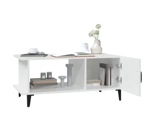 Kavos Staliukas, Baltos Spalvos, 90X50X40cm Apdirbta Mediena