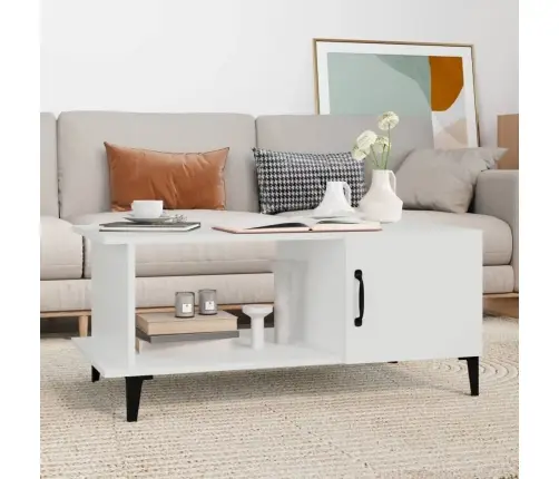 Kavos Staliukas, Baltos Spalvos, 90X50X40cm Apdirbta Mediena