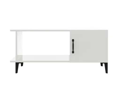 Kohvilaud, Kõrgläikega Valge, 90 X 50 X 40 cm Tehispuit