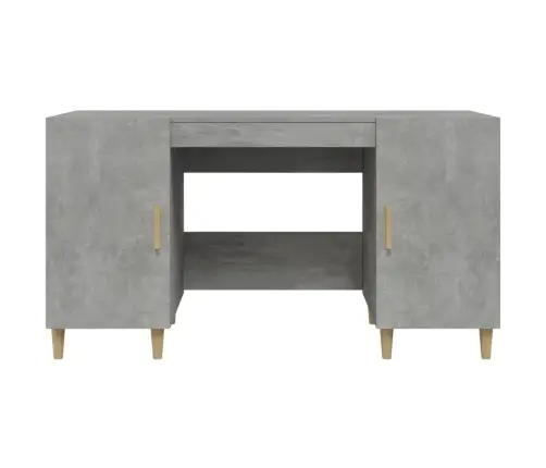 Rašomasis Stalas, Betono Pilkas, 140X50X75cm Apdirbta Mediena