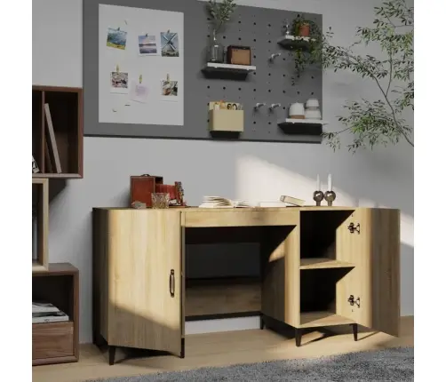 Rakstāmgalds, Ozolkoka Krāsa, 140X50X75 Cm, Inženierijas Koks Vidaxl