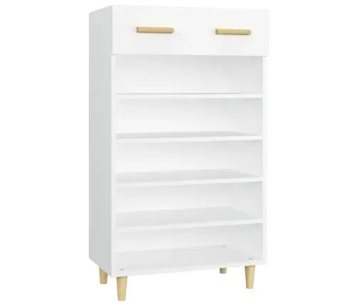 Spintelė Batams, Baltos Spalvos, 60X35X105cm Apdirbta Mediena