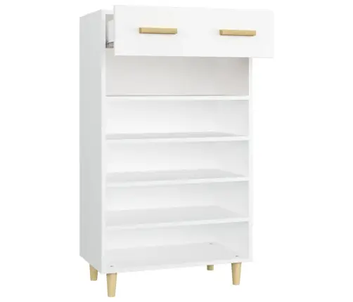 Spintelė Batams, Baltos Spalvos, 60X35X105cm Apdirbta Mediena