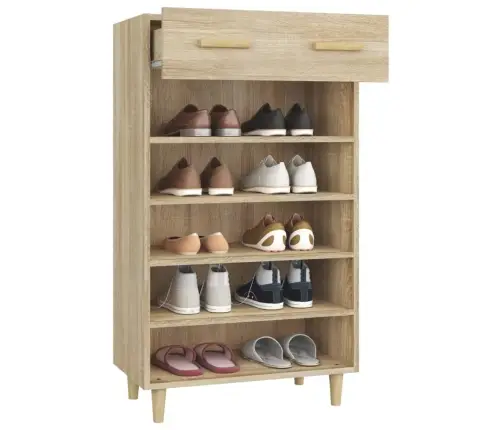 Jalatsikapp, Sonoma Tamm, 60 X 35 X 105 cm Tehispuit