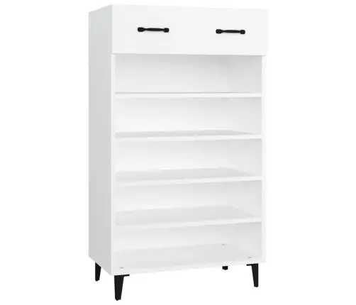 Spintelė Batams, Baltos Spalvos, 60X35X105cm Apdirbta Mediena