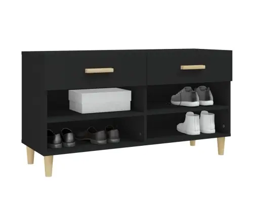 Apavu Skapītis, Melns, 102X35X55 Cm, Inženierijas Koks Vidaxl