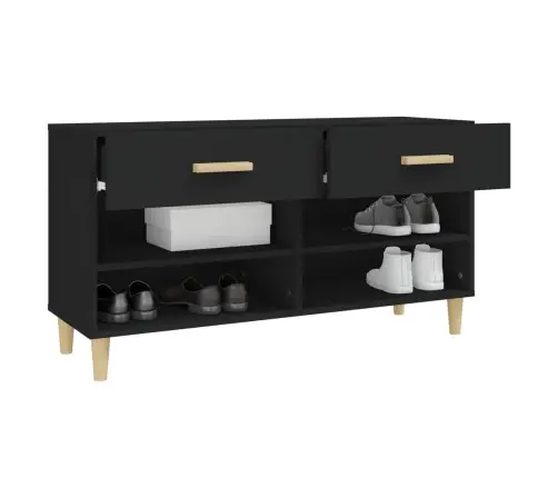 Apavu Skapītis, Melns, 102X35X55 Cm, Inženierijas Koks Vidaxl