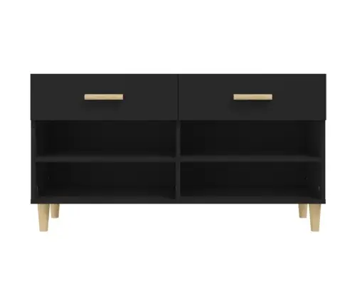 Apavu Skapītis, Melns, 102X35X55 Cm, Inženierijas Koks Vidaxl