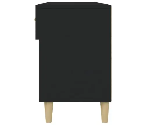 Apavu Skapītis, Melns, 102X35X55 Cm, Inženierijas Koks Vidaxl