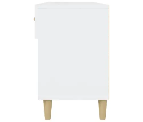 Apavu Skapītis, Spīdīgi Balts, 102X35X55 Cm, Inženierijas Koks Vidaxl