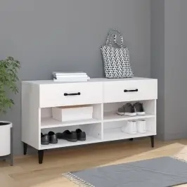 Apavu Skapītis, Balts, 102X35X55 Cm, Inženierijas Koks Vidaxl