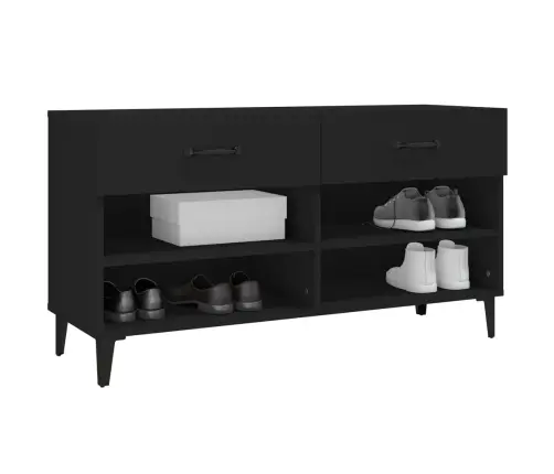 Jalatsikapp, Must, 102 X 35 X 55 cm Tehispuit