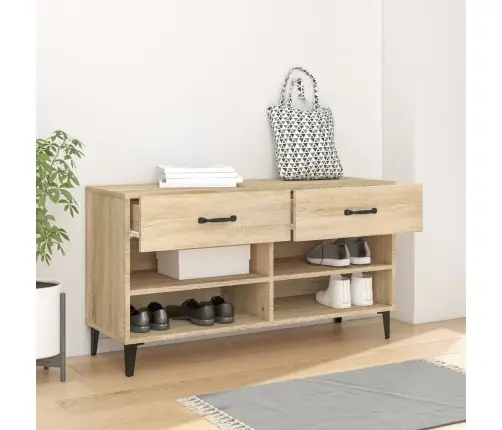 Apavu Skapītis, Ozolkoka Krāsa, 102X35X55 Cm, Inženierijas Koks Vidaxl